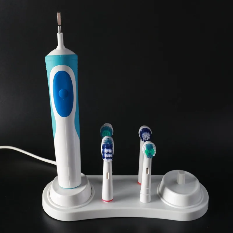 

Plastic Electric Toothbrush Holder Organizer Head Support White Stander with Charger Hole toothbrush cover