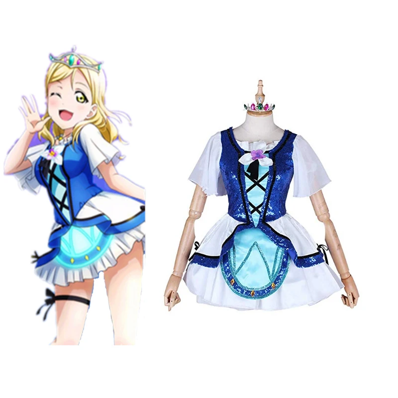 Костюм для косплея Мари охара Love Live Sunshine полный комплект Синяя Униформа костюмы