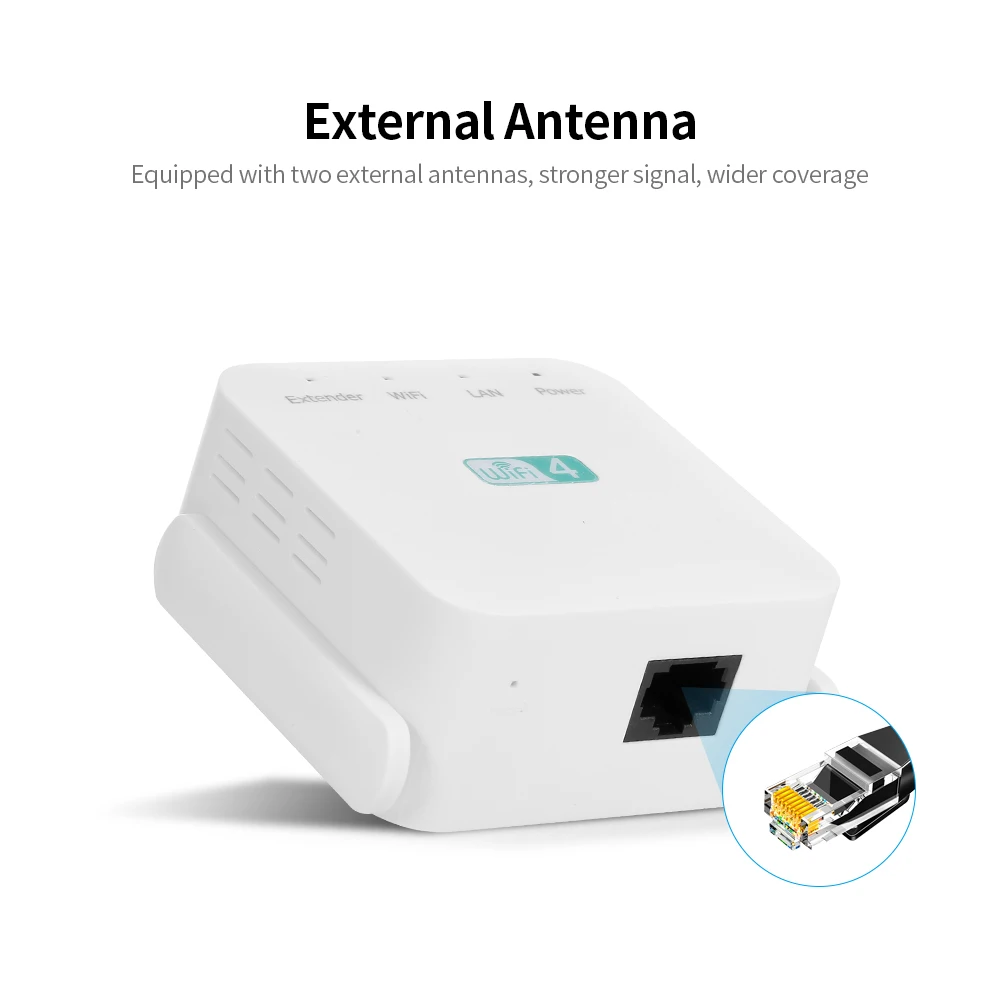 WiFi Range Extender усилитель сигнала 300 Мбит/с Беспроводной ретранслятор с двойной