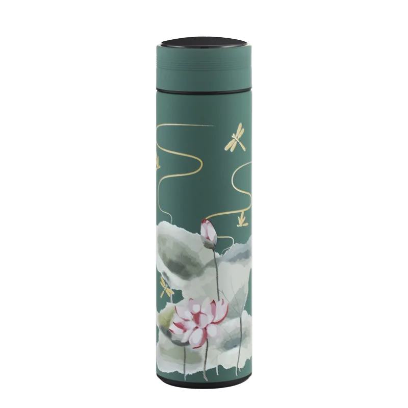 

2021 new intelligent stainless steel vacuum cup China Feng Shui cup business temperature display cup thermos