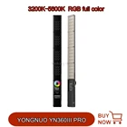 Yongnuo YN360 III Pro ручной 3200K-5600K RGB Цветной лед Светодиодная лампа для видеосъемки сенсорная Регулировка управление светодиодами через приложение для телефона