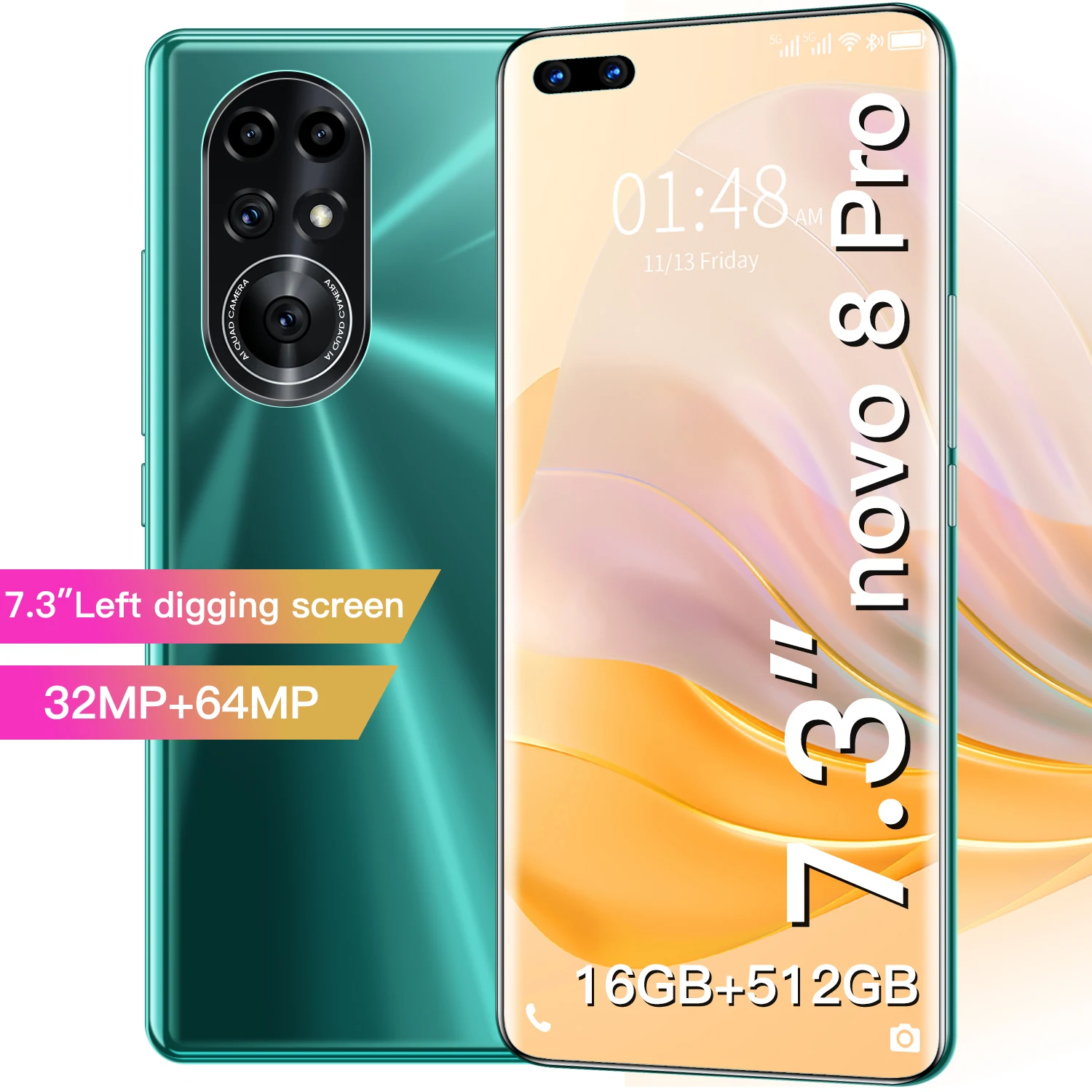 

Honor Novo 8 pro Global Version Smartphones 7.3" 16G 512GB 6800mAh Android 10 Cellphones Dual SIM Mobile Phone Unlocked