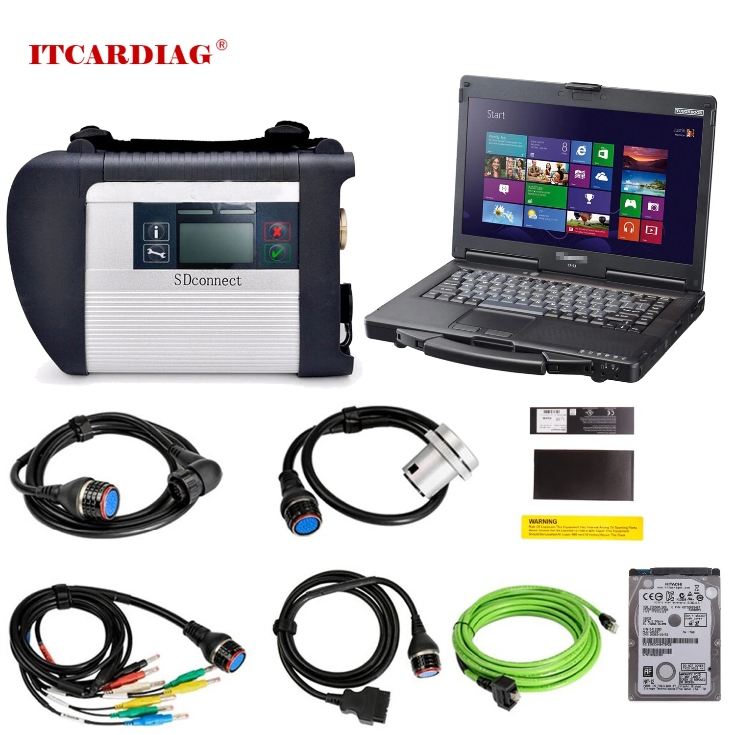 Star Diagnosis C4 полный чип V2019.12 программное обеспечение HDD MB STAR C4 диагностический инструмент wifi функция с ноутбуком CF53 14 дюймов светодиодный