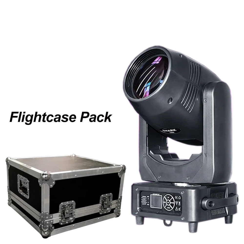 Flightcase Pack Профессиональный светильник с движущейся головкой 295 Вт, с фокусировкой, с эффектом мороза и радуги, с сильным лучом, вечерние, дискотека, DJ, сценический свет - Цвет: Flightcase Pack