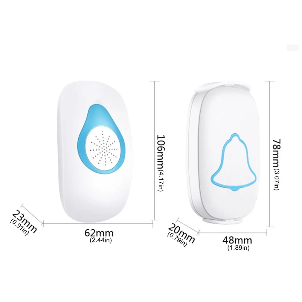 

A608 Doorbell Remote Transmission Sound Adjustment Stable Signal Rainproof Household Doorbell For Home