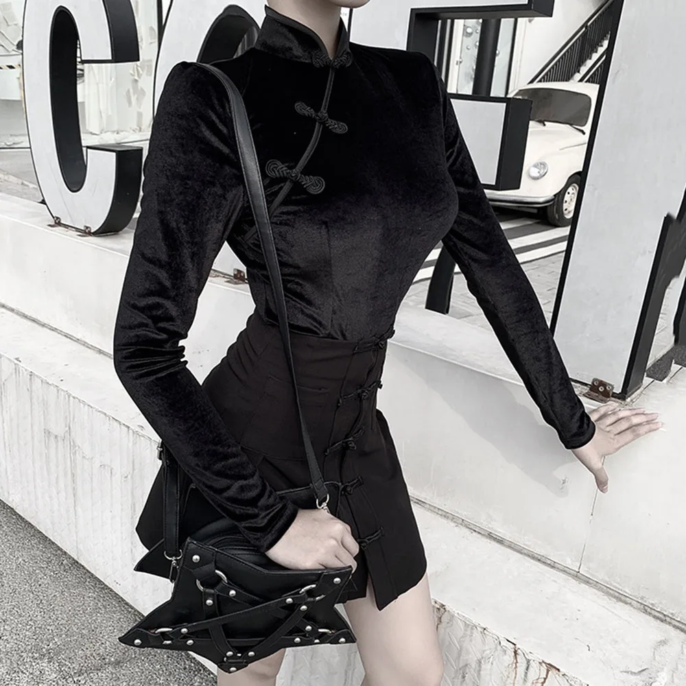 Женские юбки сексуальные женские в китайском стиле готические темные летние