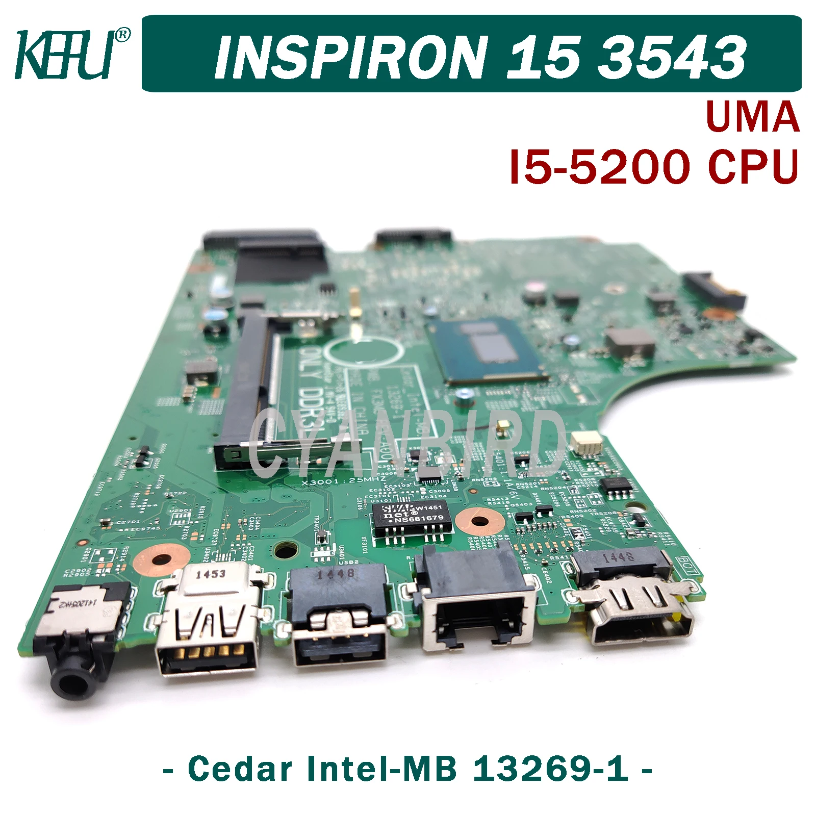 

Оригинальная материнская плата для Dell Inspiron 15-13269 UMA 3543 с DDR3L