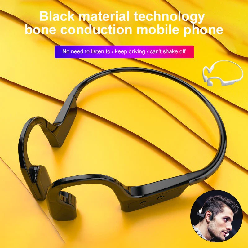 

Bone Conduction Wireless Bluetooth Convenience Ear Headset Painless Wearing Headphones For Cell Phone DF