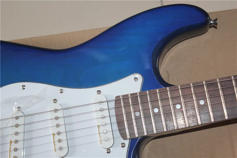 Фабричный магазин blue burst rosewood fretboard ST с подписью 6 струнных электрогитар ra | Спорт и