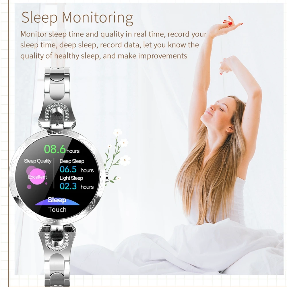 

Fashion Women's Watch Smart Waterproof Wearable Device Heart Rate Monitor Sports Smartwatch For Women Ladies