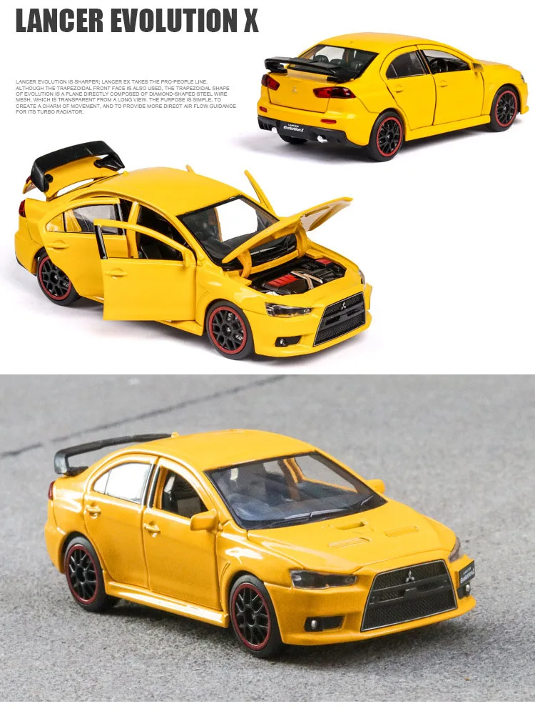 Литье под давлением 1:32 Lancer EVOlution X Коллекционная модель автомобиля из металлического сплава симуляторы машины игрушки для детей Подарки для детей