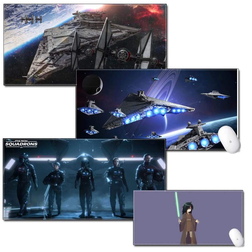 

Large Kayboard Mouse Pad Gaming Table Desk Customize star wars yoda pad