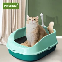 pets bingo cat litter box semi enclosed super large extra splash proof deodorant cat toilet kitten poop box small cat supplies
