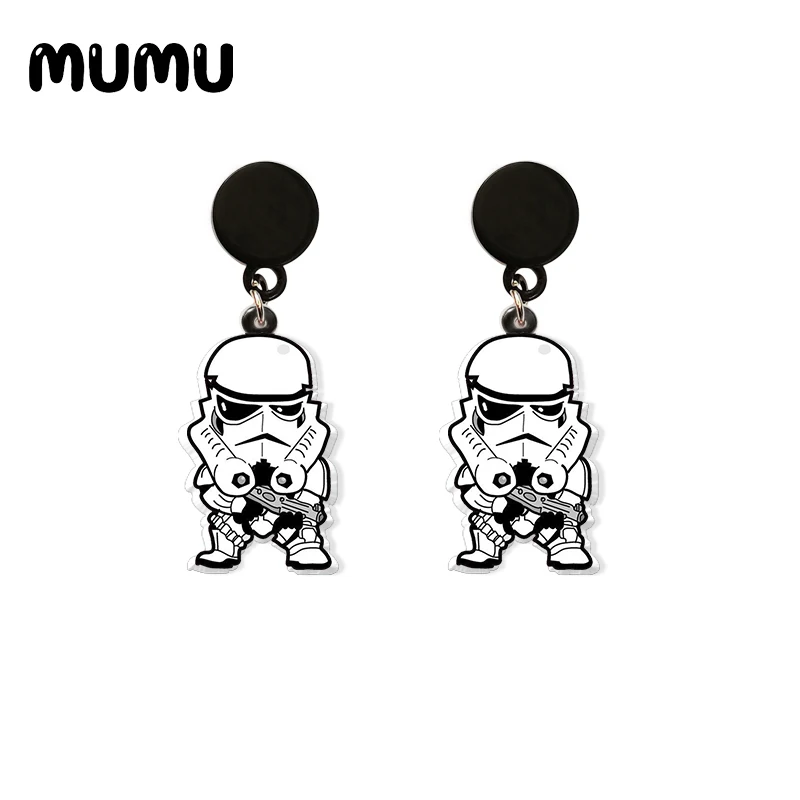 Новинка 2021 серьги-подвески принцессы Leia Звездные войны акриловые серьги из