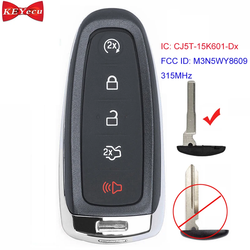 KEYECU для Ford C-Max Focus умный дистанционный автомобильный брелок 315 МГц M3N5WY8609 CJ5T-15K601-Dx