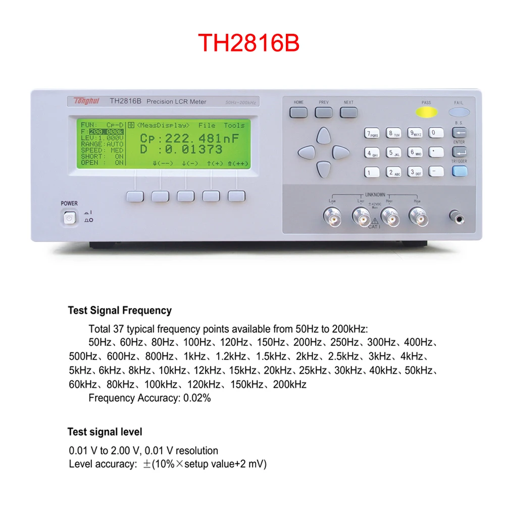 Tonghui TH2816B цифровой прецизионный высокочастотный Электрический мост