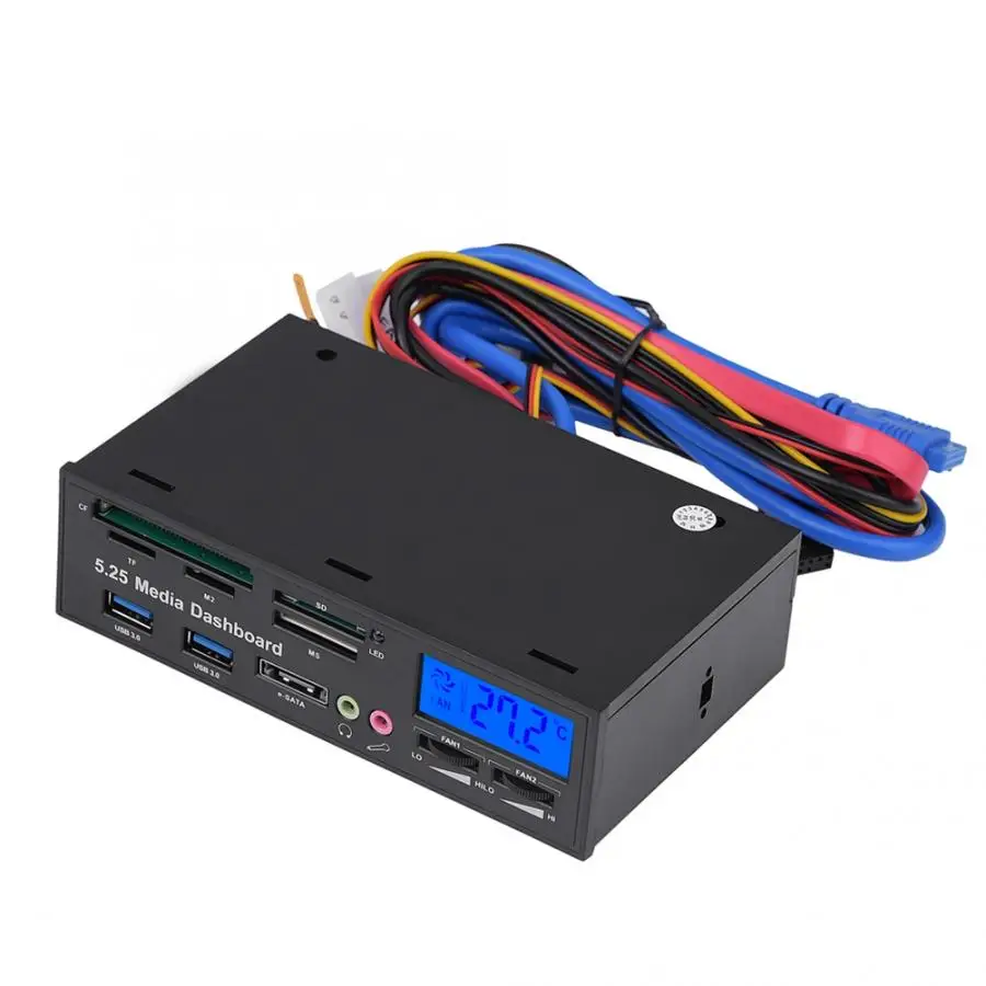 Мультифункциональная медиа-панель с экраном 5 25 дюйма передняя панель 2 USB 3 0