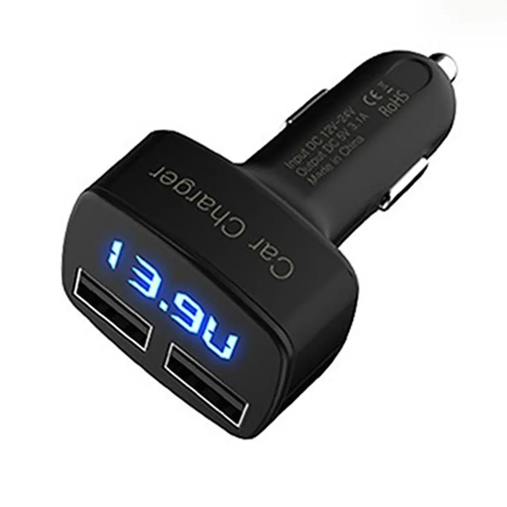 Новое автомобильное зарядное устройство 4 в 1 Dual USB DC 5 В 3.1A Универсальный адаптер с