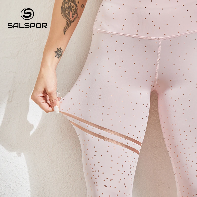 

SALSPOR Women's High Waist Leggings Ladies Gym Pants Fashion Graffiti Print Leggins Female Fitness Sportswear Seamless Jegging