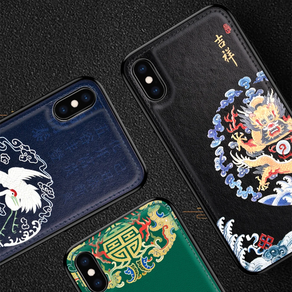 3D тисненый кожаный чехол для телефона iPhone 6 6S 7 8 Plus X XR XS Max мягкий матовый из ТПУ |