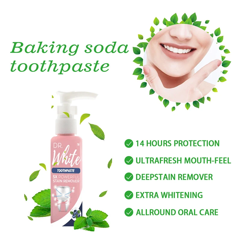 Интенсивное удаление пятен отбеливающая зубная паста вкус черники фруктовый