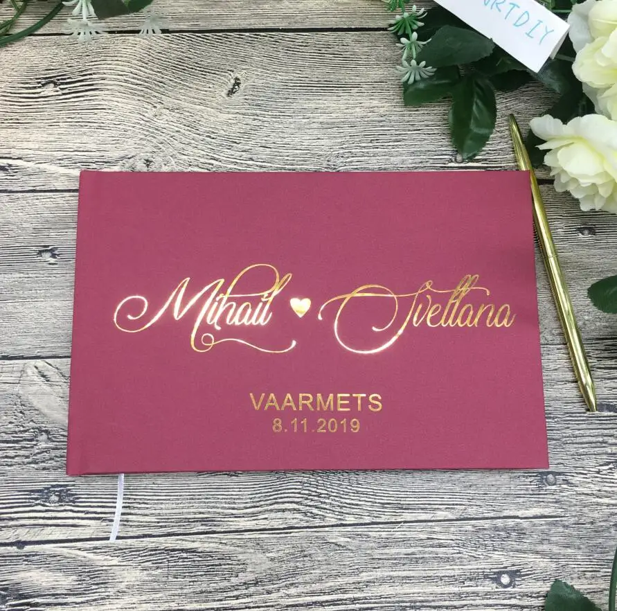 Белая Свадебная Гостевая книга на заказ индивидуальная с памятью свадебная