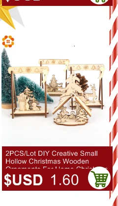 12 шт./лот DIY белые и красные рождественские печатные деревянные подвески, украшения для детей, рождественские подарки, украшения для елки