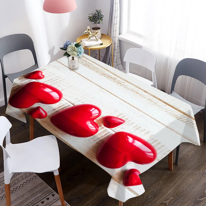 Скатерть 3D с рождественским узором водонепроницаемая ткань для журнального