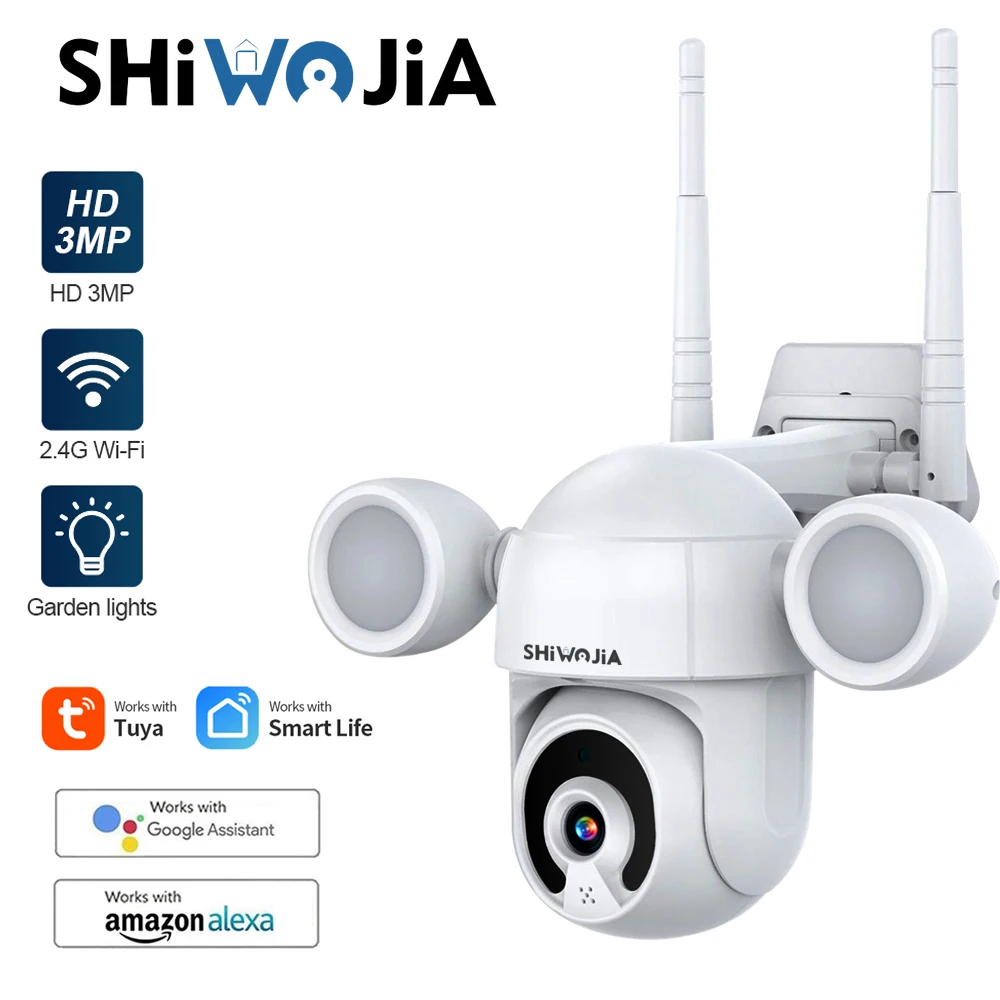 SHIWOJIA 3MP FHD Wi Fi экшн Камера Tuya Smart Life облако купольная открытый Google Home Alexa для