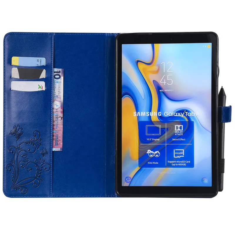 Wekays для samsung Tab A2 10,5 кожаный чехол с мультяшной бабочкой для samsung Galaxy Tab A 10,5 дюймов T590 T595 чехол
