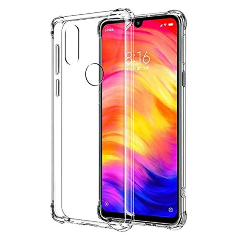 Прозрачный чехол с цветочной подушкой безопасности для Xiao mi Red mi 7 7A 6A 5 Plus K20 Note 4 4X5 6 7 Pro mi 9T A3 6 8 Lite 9 SE Play CC9 CC9e TPU - Цвет: clear