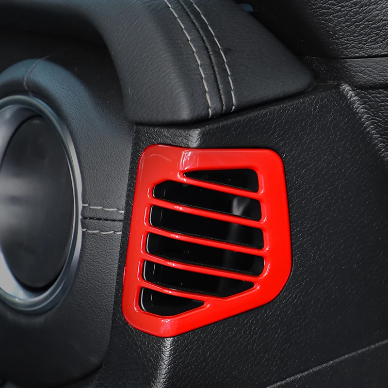 

QHCP Dashboard Side Air Vent Outlet Cover Decorative Sticker ABS Air Conditioning Frame Protector 2Pcs For Jeep Wrangler JL 2018