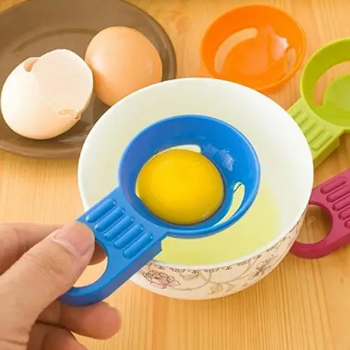 

Kitchen Tool Gadget Convenient Egg Yolk White Separator Divider Holder Sieve Cooking Sieve Plastic Kitchen Gadget Mini