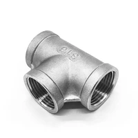 14 38 12 34 1 1 14 1 12 equal bsp female 316 stainless steel tee type three way pipe fitting connector