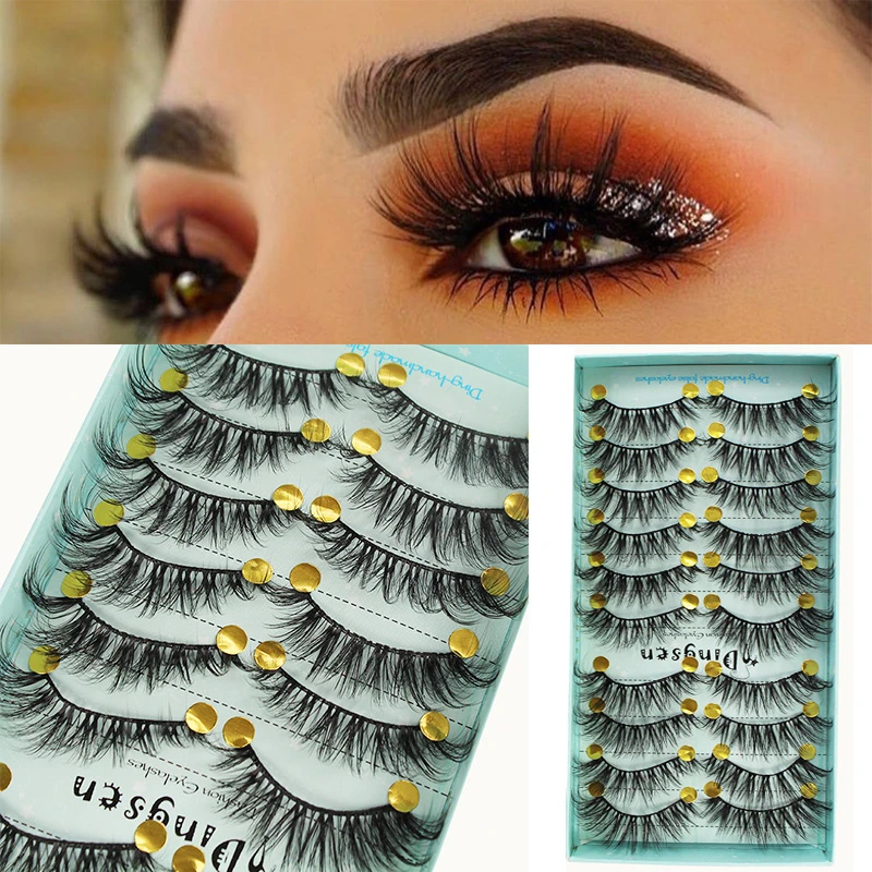 Накладные ресницы из искусственной норки мягкие натуральные объемные пушистые