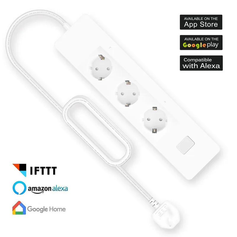 WiFi Smart power Strip 3AC EU/Британский магазин 2USB зарядное устройство удлинитель