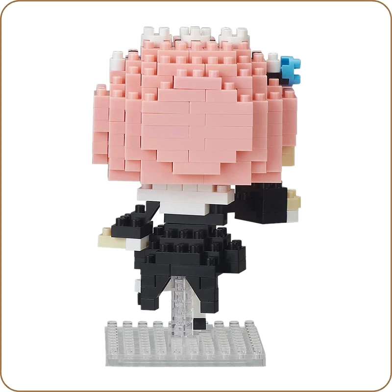 

Kawada Nanoblock CN-17 Charanano Re:ZERO Ram 270 Pcs Diamond Micro-Sized Building Blocks Creative Mini Bricks Toy For Children