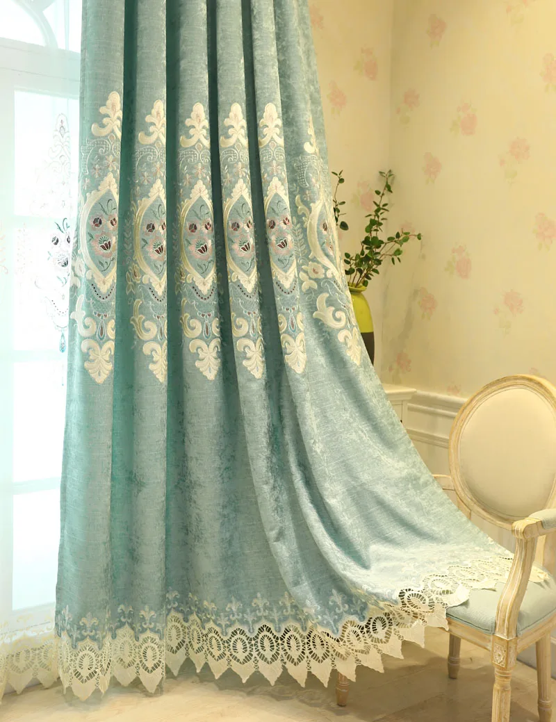 cloth Европейские Роскошные прозрачные шторы для спальни вышитые цветочные элегантные окна скрининг вуаль Tende панель wp427C - Цвет: cloth