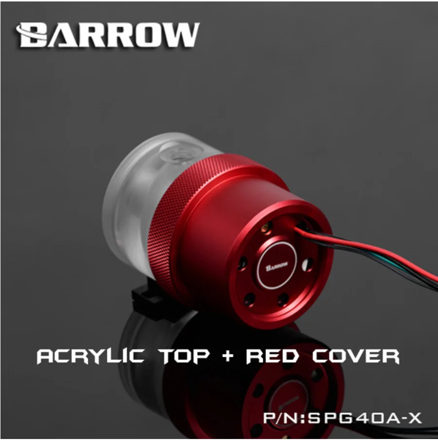 AcrylicTop-RedCov Курган SPG40A-X, 18 Вт PWM комбинированные насосы, Wite резервуары, насос резервуар комбинация, 90/130/210 мм резервуар компонент - Цвет лезвия: AcrylicTop-RedCov