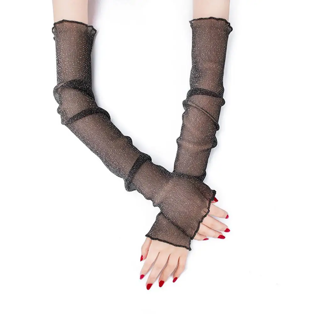 

2 Pairs Sleeves Ultra-thin Sun Protection Accessories For Outdoor Pure Color Flexible Classic Fashion Versatile Breathable