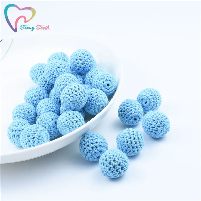 Teeny Teeth небесно голубое детское ювелирное изделие Accessories16 20 мм 10 шт. можно жевать