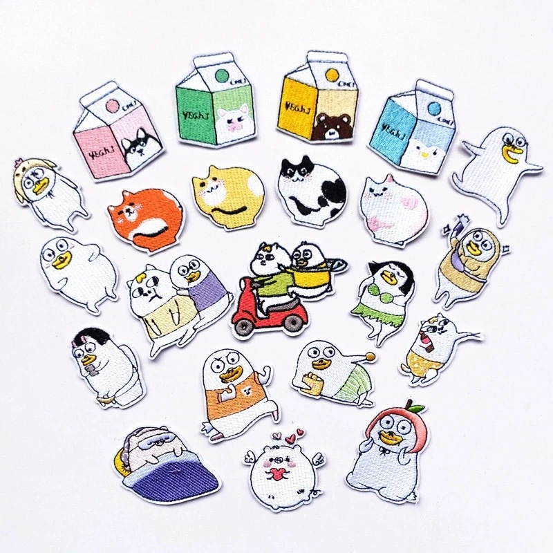 Детские Мультяшные утки CatIron нашивки DIY детские тканевые наклейки аниме тканевый