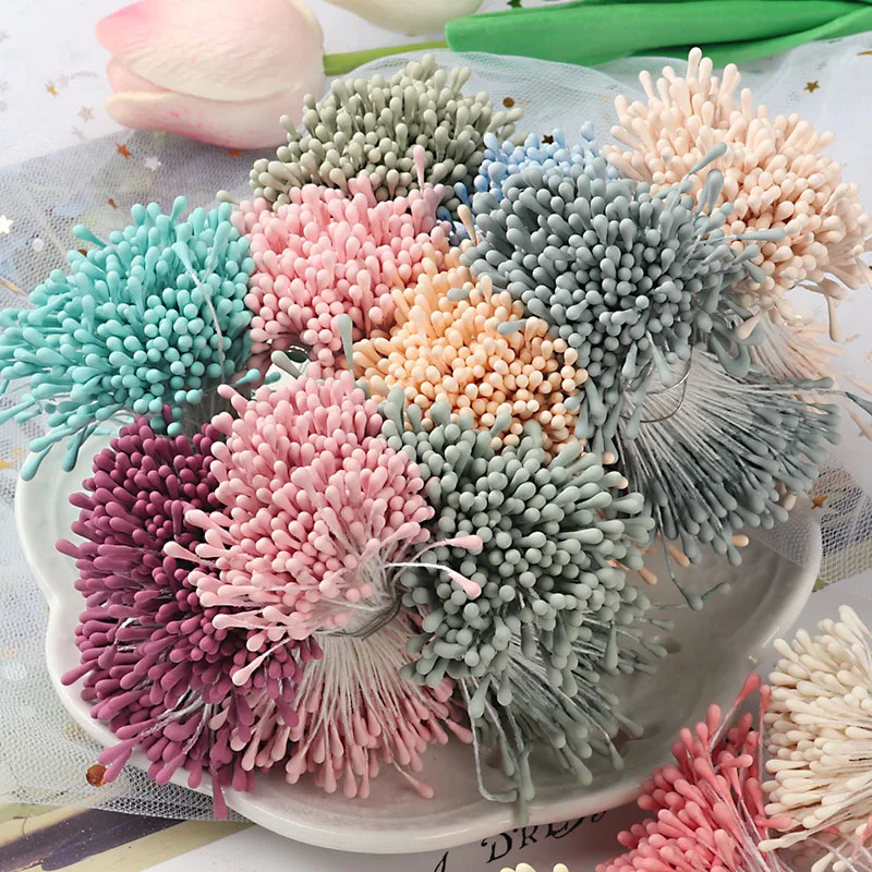 420 шт./лот Искусственные цветы Stamen 1 мм разные варианты ручной работы для Свадьбы