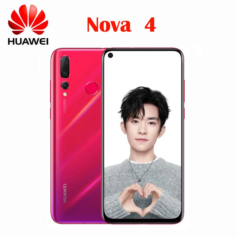Новинка оригинал Huawei Nova 4 Octa core 6G 8G RAM 128G ROM смартфон 6 дюймов 2310x1080P USB Type C Android 9 0