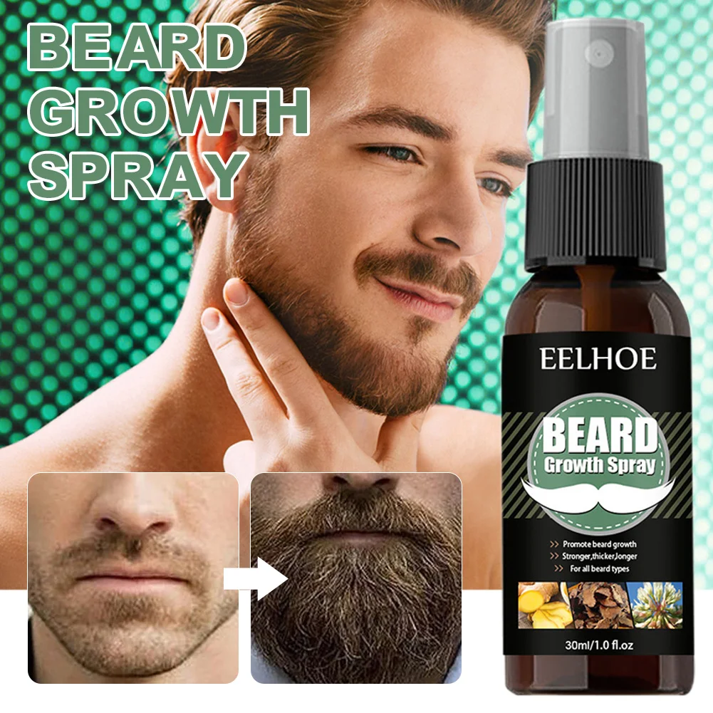 

30 ml Beard Growth Spray Mustache Accelerator Serum for Thicker Fuller Beard Moisturizing Beard Hair Growth Spray Fast delivery