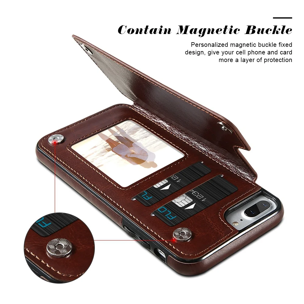 Кожаный чехол книжка для телефона iPhone SE 2020 8 7 6 6S Plus 5|leather wallet case|case for iphonewallet case |