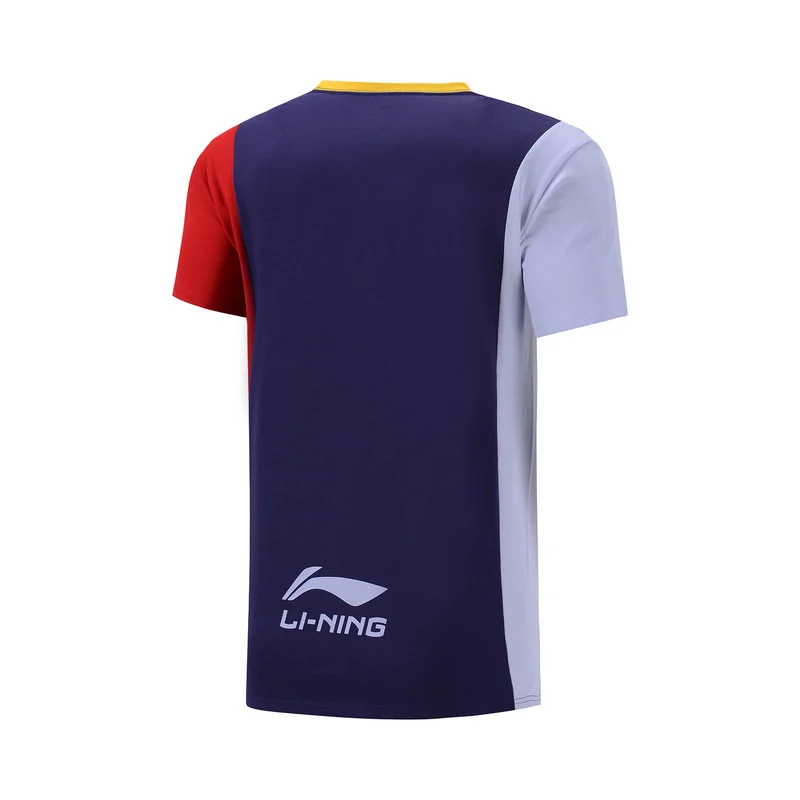 (Break Code) Мужская трендовая футболка Li Ning из 100% хлопка со слоганом футболки с