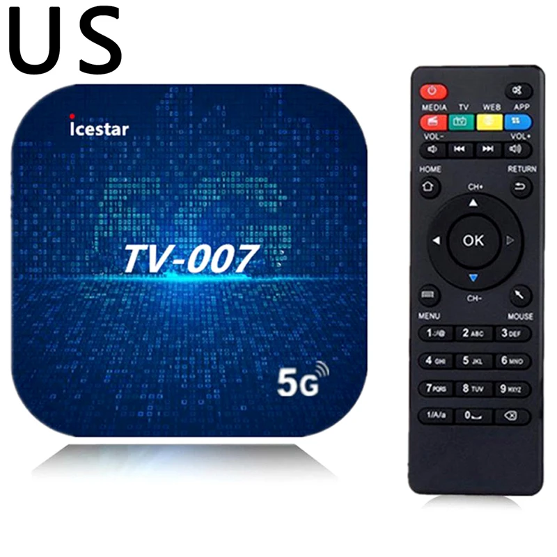 

TV007 Tv Box Smart 4k 5G Wifi Smart Quad-core Wireless Network Set Top Box Dual Frequency Digital TV Set Top Box