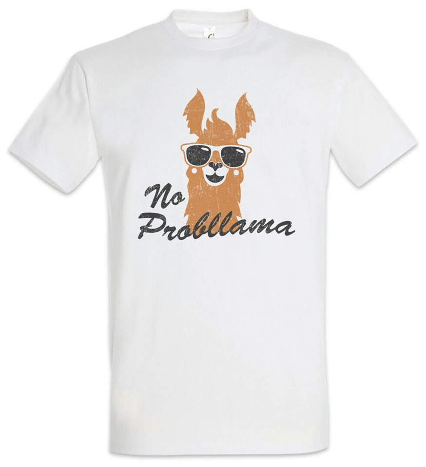 Футболка No Probllama Problem Fun лама Geek Nerd Hysteria Keep Calm custom tee shirt|Мужские футболки| |