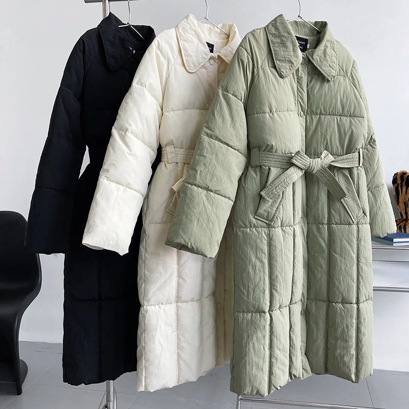 

Toppies Lapel Cotton Padded Coat Women's Medium Long 2021 Korean Loose Fashion Cotton Padded Parkas Korean Female Outwear